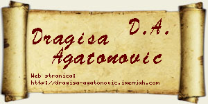 Dragiša Agatonović vizit kartica